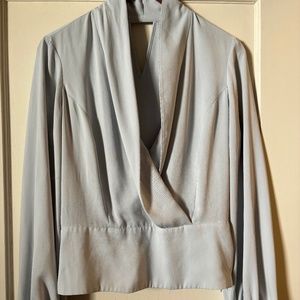 Bebe size Medium light grey blouse